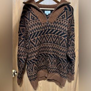 Aerie Oversized Quarter Zip Sweater